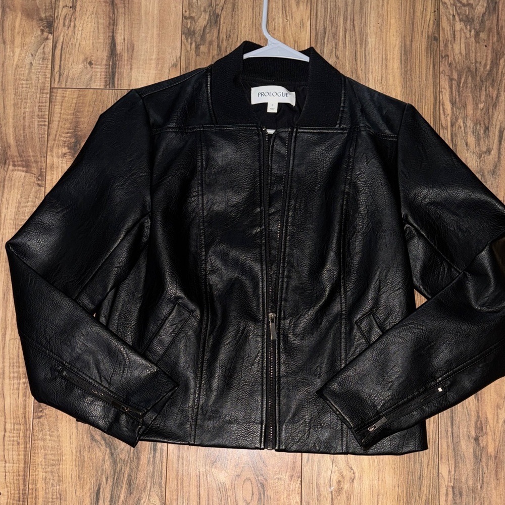 Prologue Black‎ Faux Leather Moto Jacket